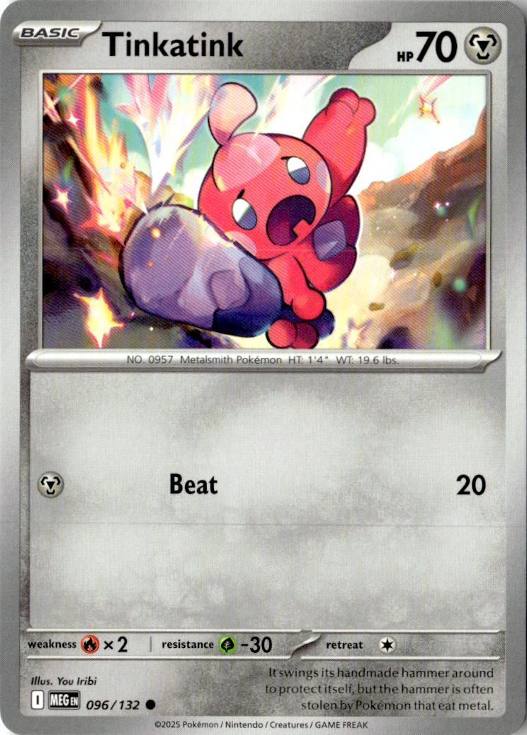 Front of Tinkatink 096/132 from Mega Evolution