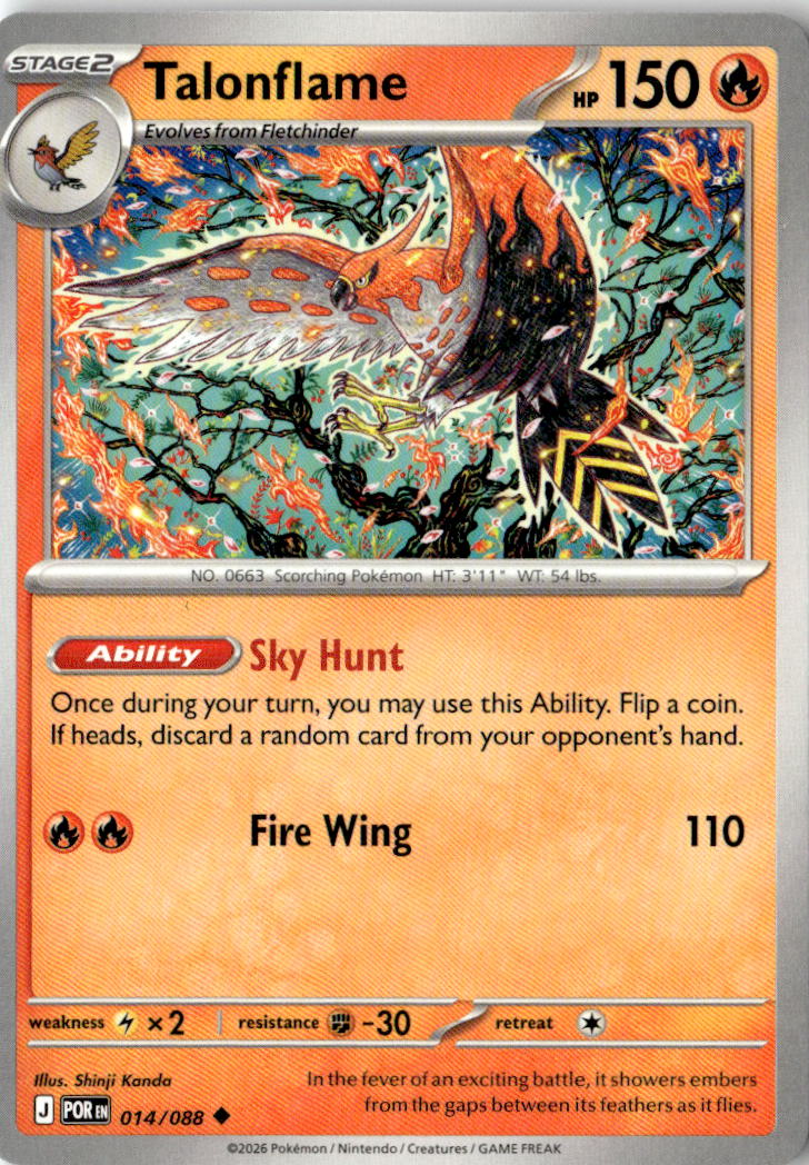Front of Talonflame 014/088 from Perfect Order
