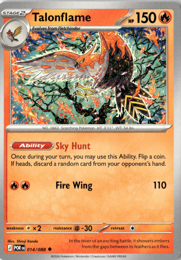 Front of Talonflame 014/088 from Perfect Order