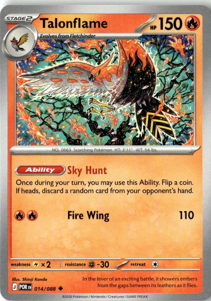 Front of Talonflame 014/088 from Perfect Order