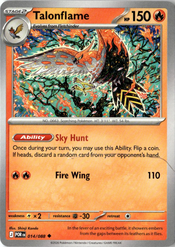 Front of Talonflame 014/088 from Perfect Order