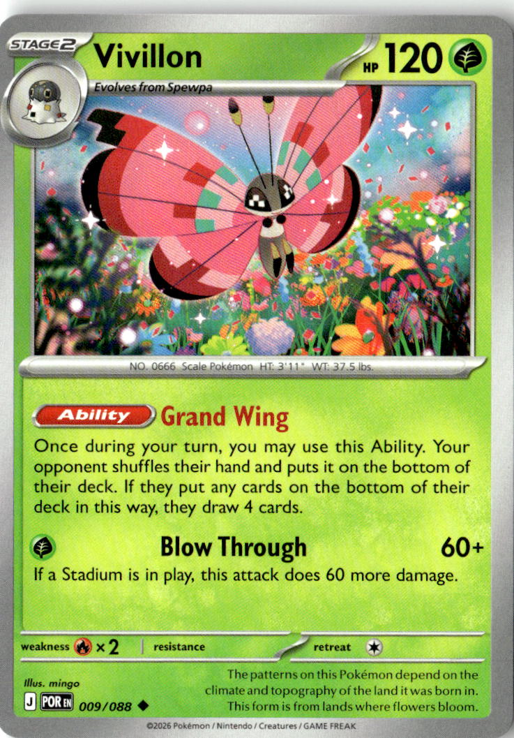 Front of Vivillon 009/088 from Perfect Order