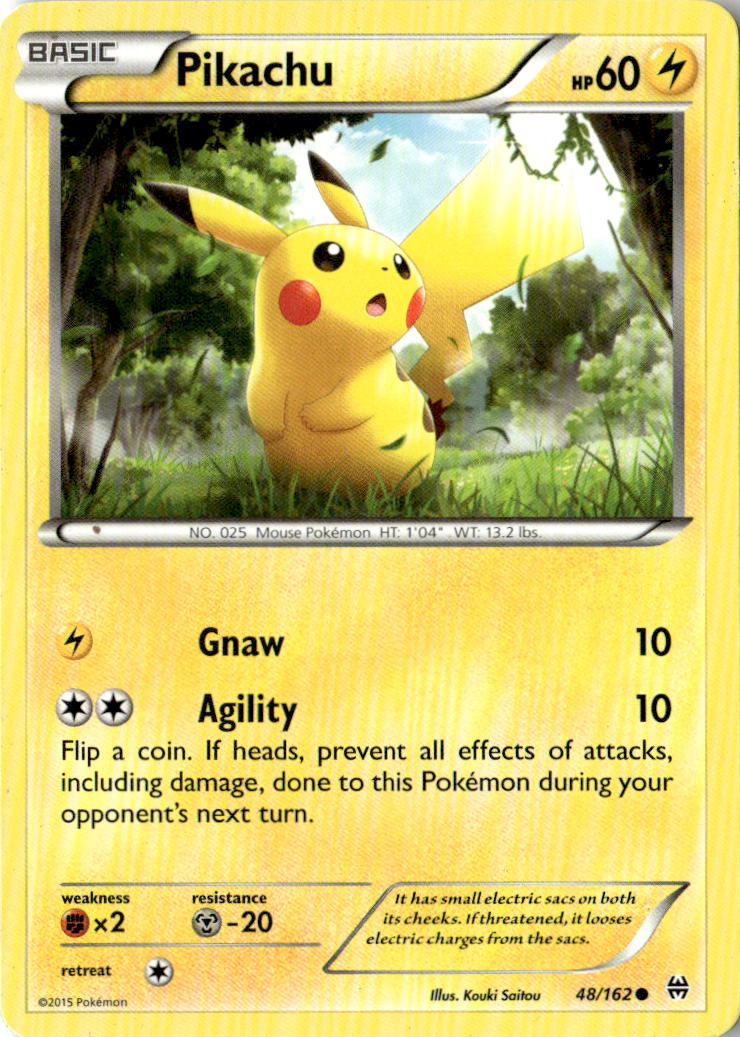 Front of Pikachu 48/162 from XY - BREAKthrough