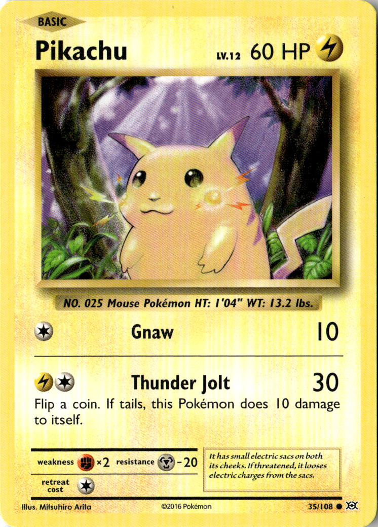 Front of Pikachu 35/108 from XY - Evolutions