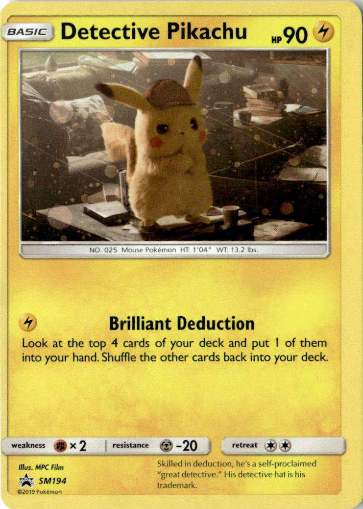 Front of Detective Pikachu SM194 from SM Promos