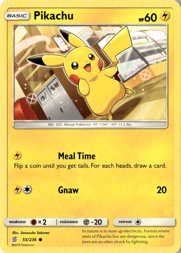 Front of Pikachu (55) 55/236 from SM - Unified Minds