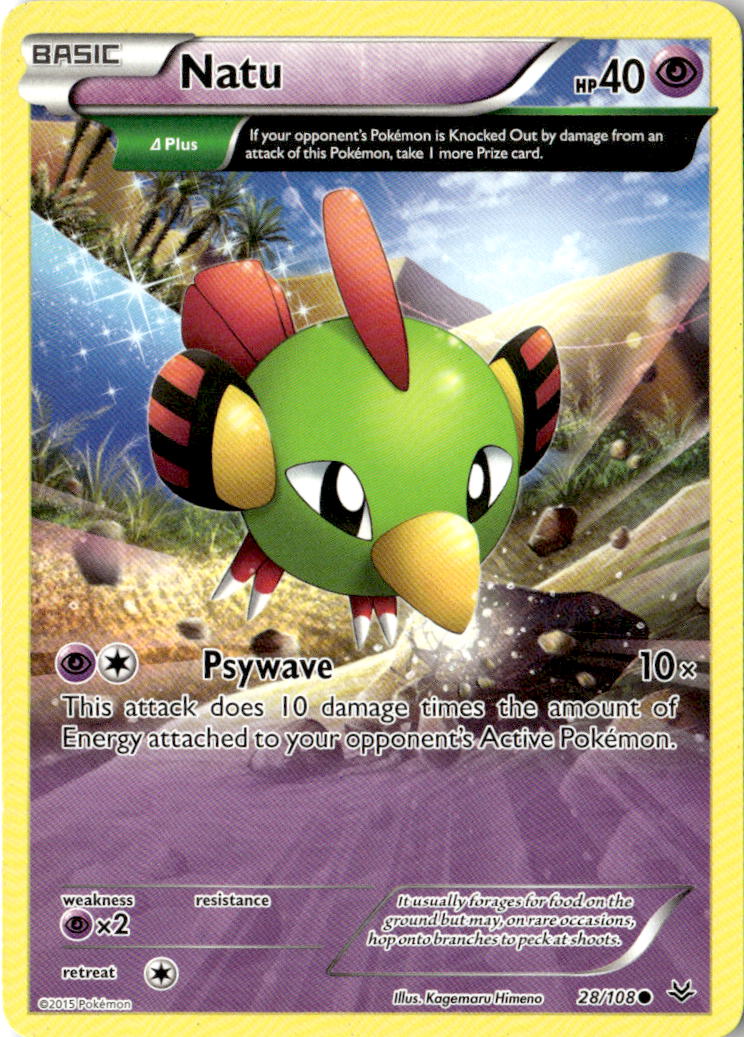 Front of Natu (28 Delta) 28/108 from XY - Roaring Skies