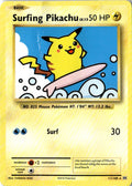Front of Surfing Pikachu 111/108 from XY - Evolutions