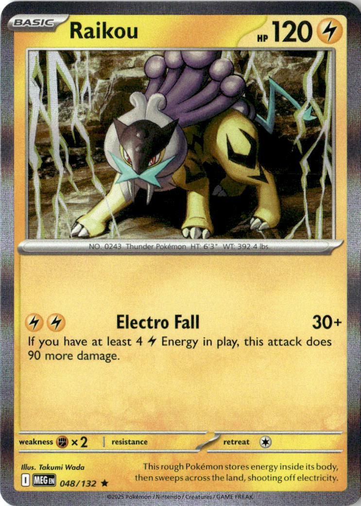 Front of Raikou 048/132 from Mega Evolution