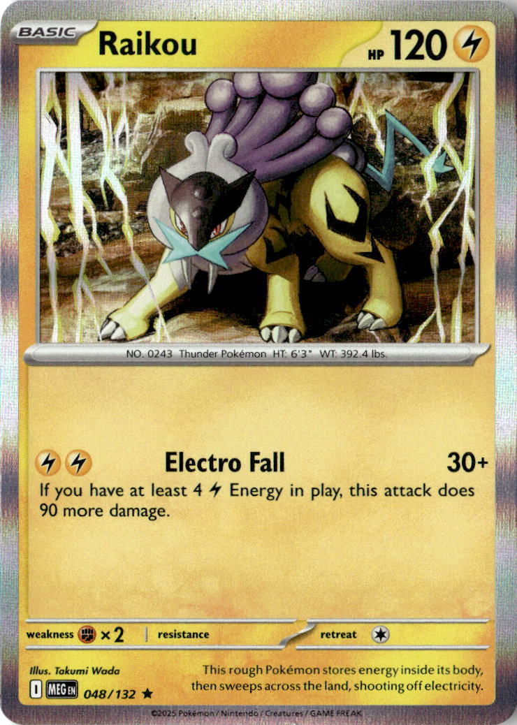 Front of Raikou 048/132 from Mega Evolution