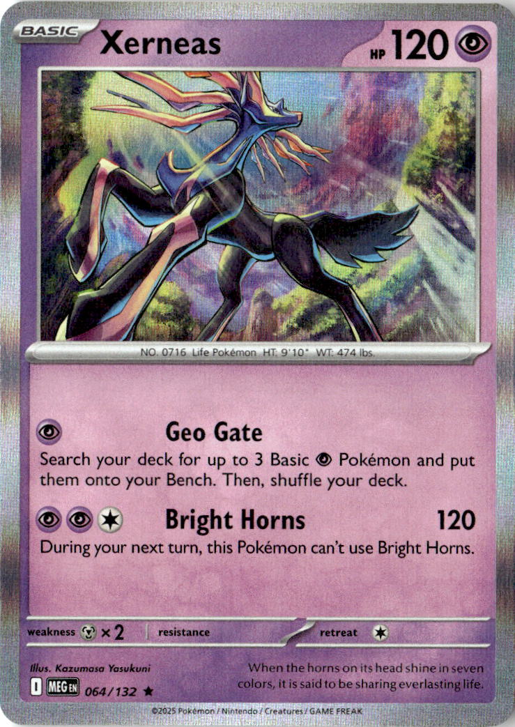 Front of Xerneas 064/132 from Mega Evolution