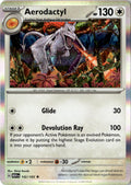 Front of Aerodactyl 142/165 from Scarlet & Violet 151