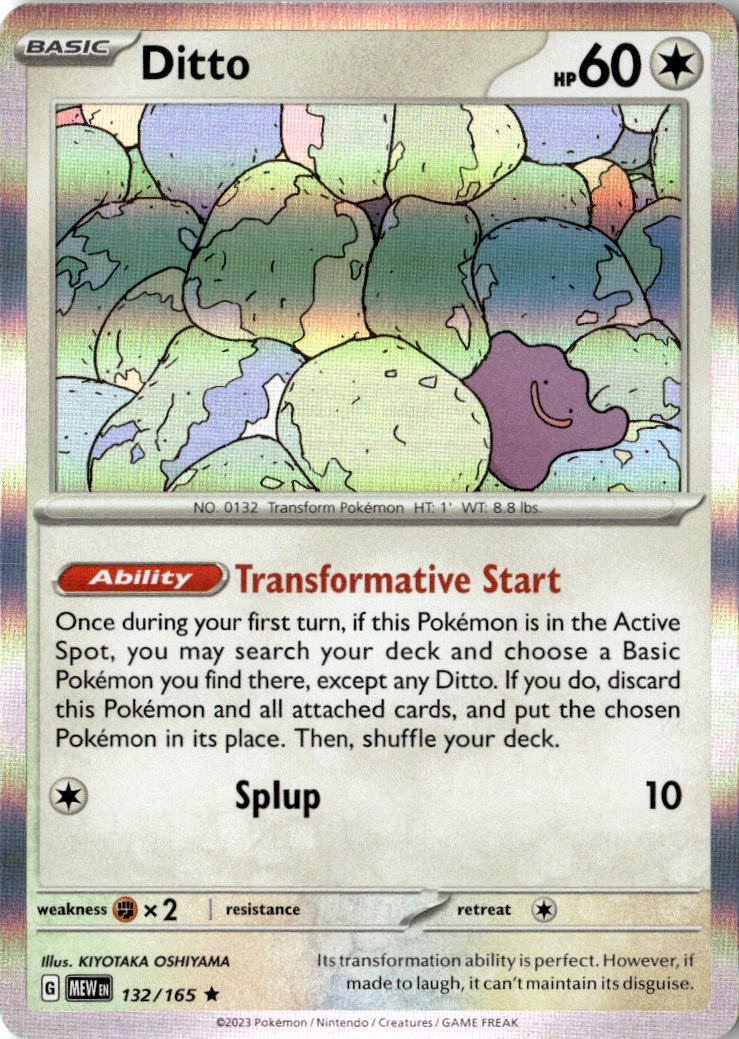 Front of Ditto 132/165 from Scarlet & Violet 151