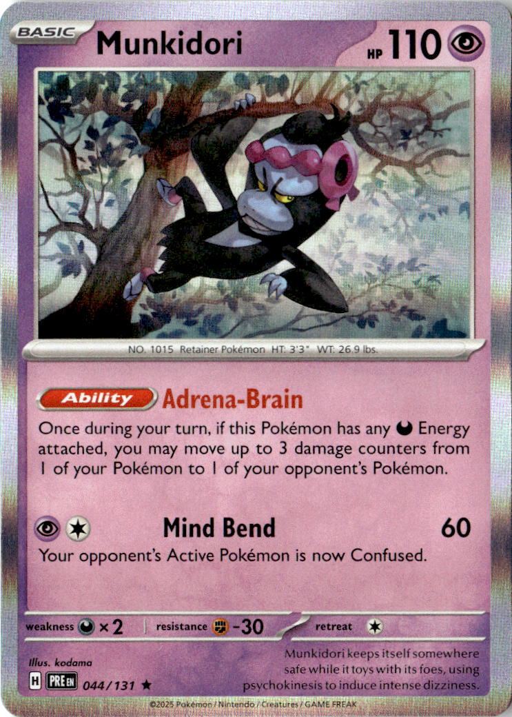 Front of Munkidori 044/131 from Prismatic Evolutions
