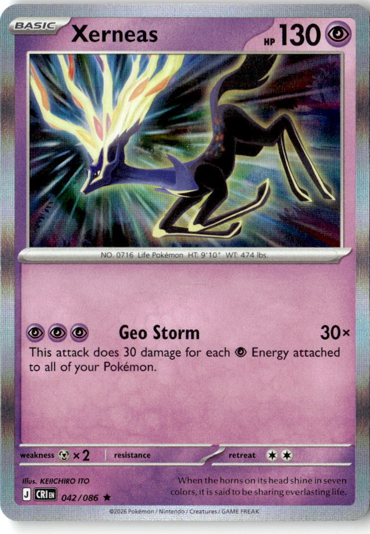 Front of Xerneas 042/086 from Chaos Rising