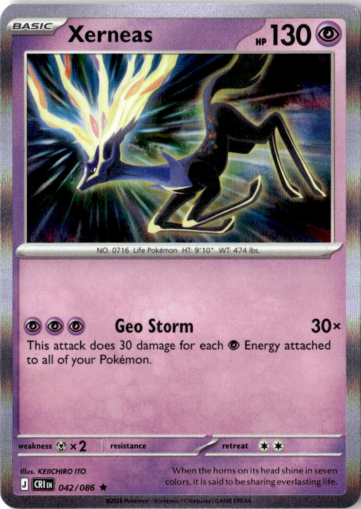 Front of Xerneas 042/086 from Chaos Rising