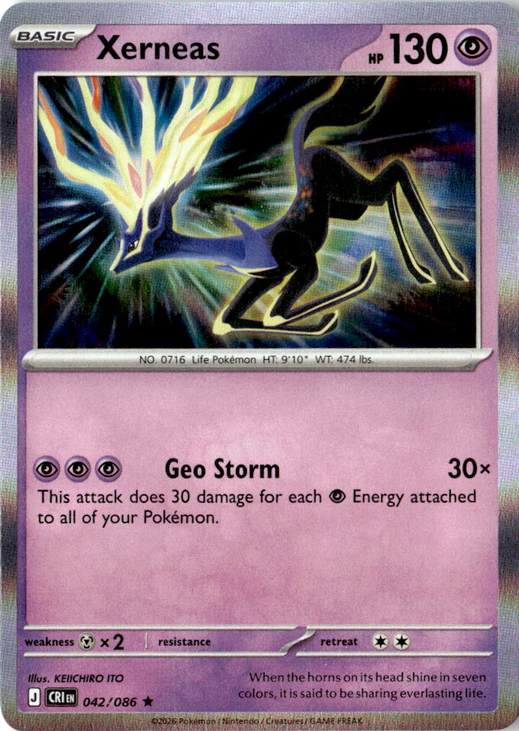 Front of Xerneas 042/086 from Chaos Rising