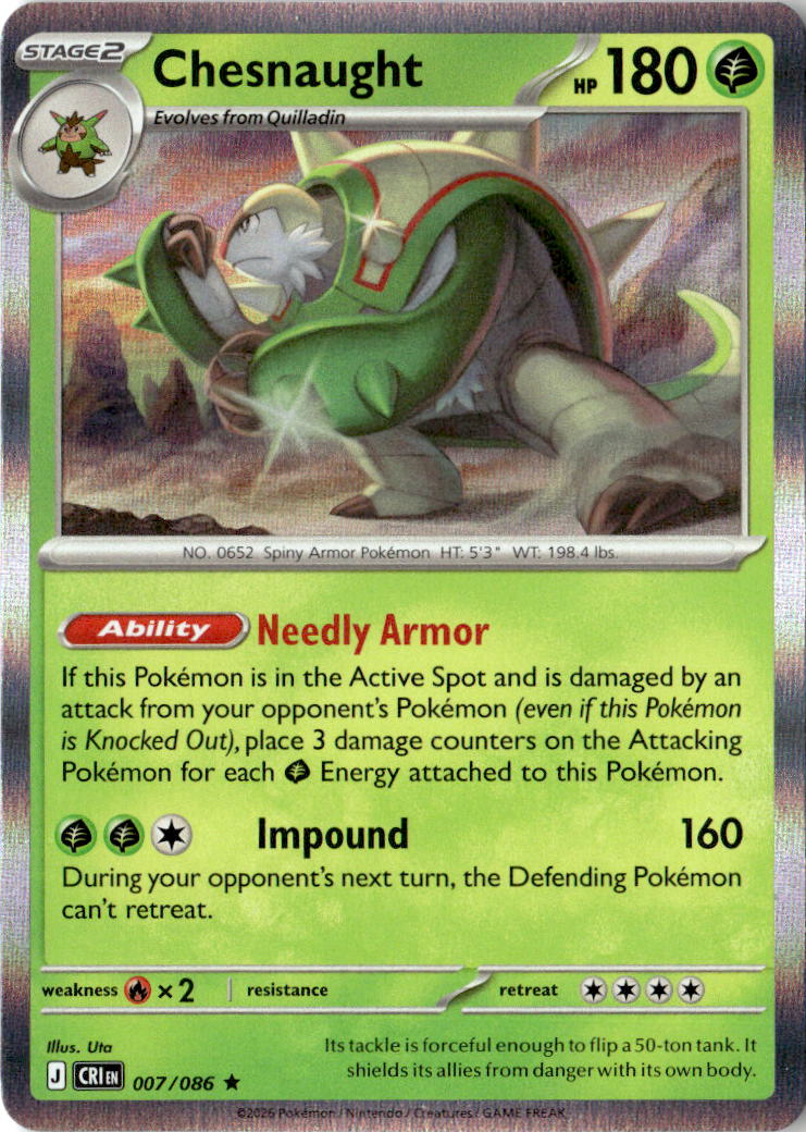 Front of Chesnaught 007/086 from Chaos Rising