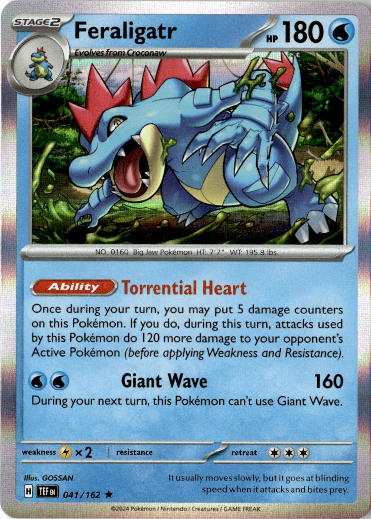 Front of Feraligatr 041/162 from Temporal Forces