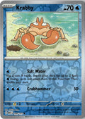 Front of Krabby 098/165 from Scarlet & Violet 151