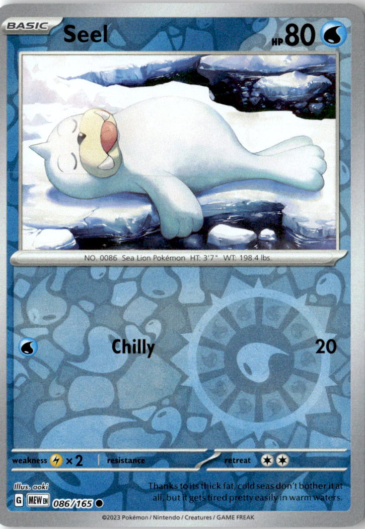 Front of Seel 086/165 from Scarlet & Violet 151
