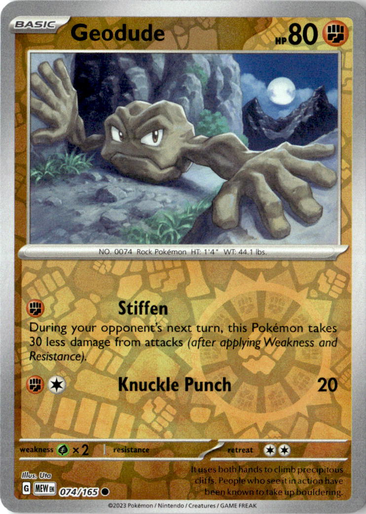 Front of Geodude 074/165 from Scarlet & Violet 151