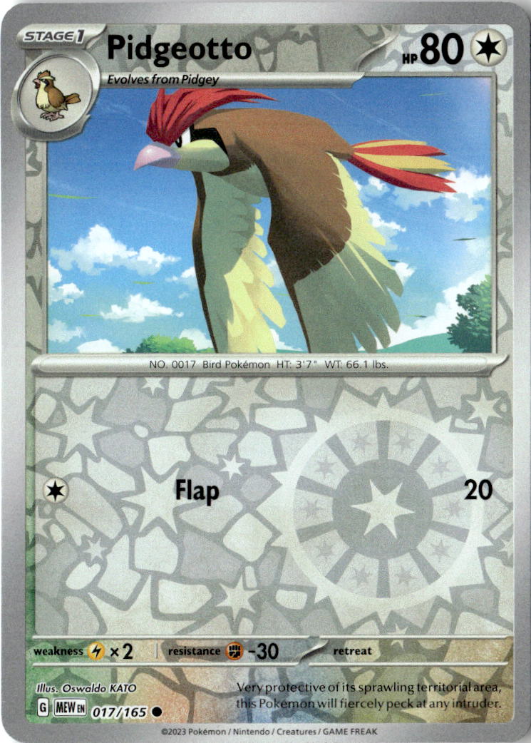 Front of Pidgeotto 017/165 from Scarlet & Violet 151