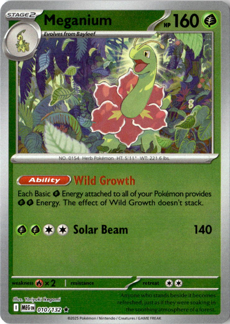 Front of Meganium 010/132 from Mega Evolution