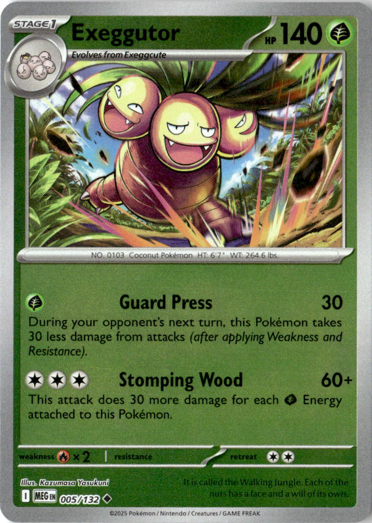 Front of Exeggutor 005/132 from Mega Evolution