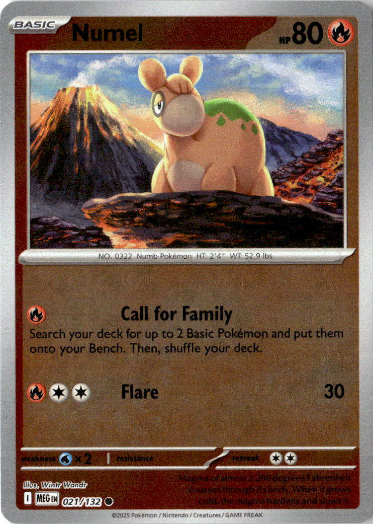 Front of Numel 021/132 from Mega Evolution