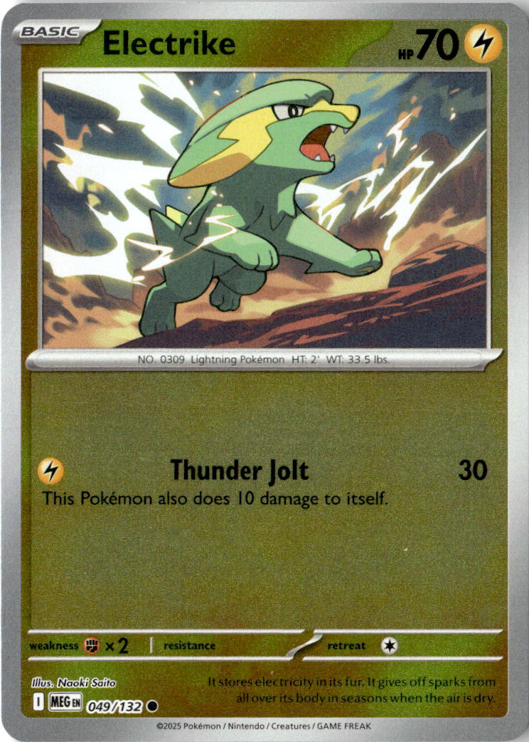 Front of Electrike 049/132 from Mega Evolution