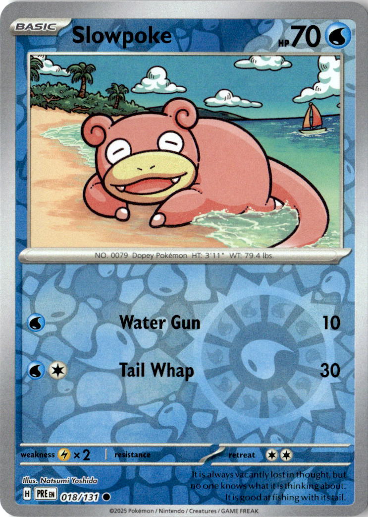 Front of Slowpoke 018/131 from Prismatic Evolutions