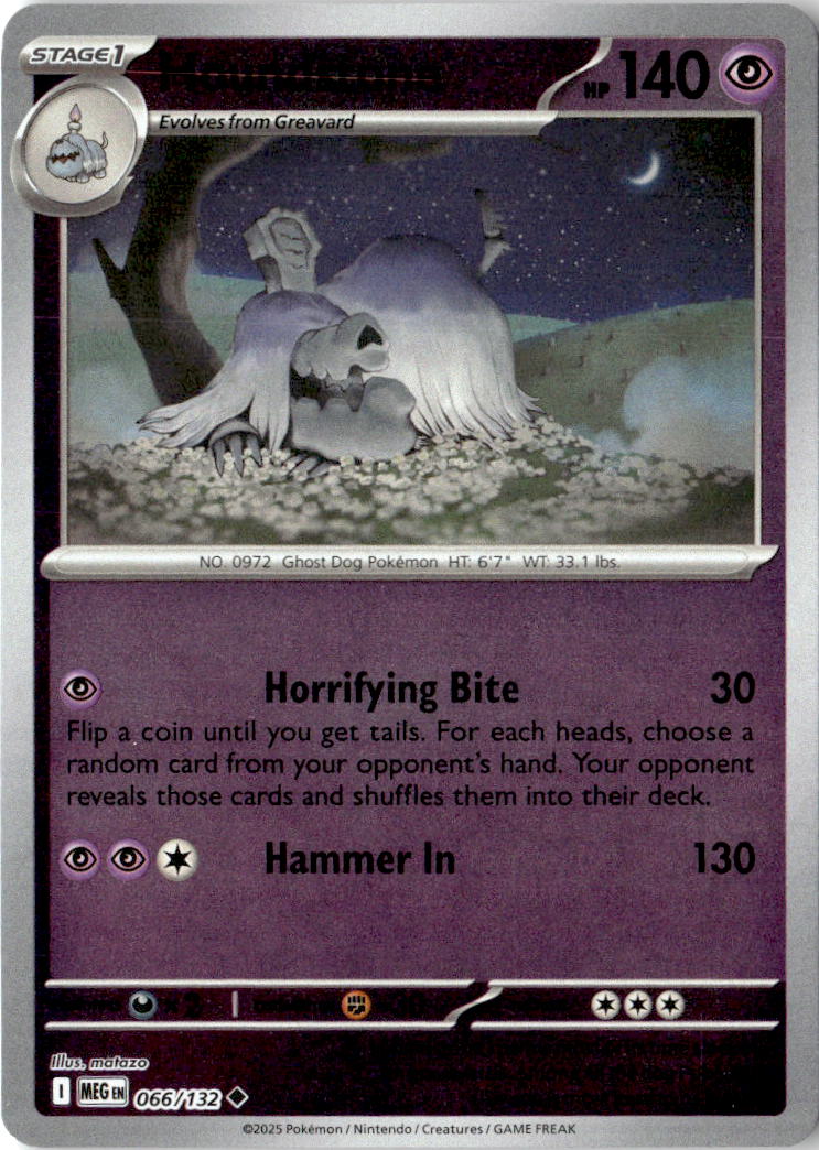Front of Houndstone 066/132 from Mega Evolution