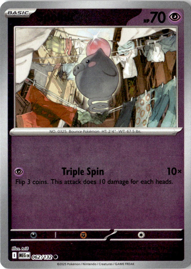 Front of Spoink 062/132 from Mega Evolution