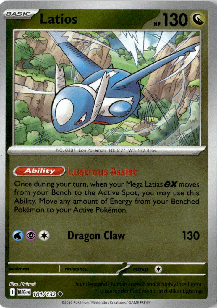 Front of Latios 101/132 from Mega Evolution