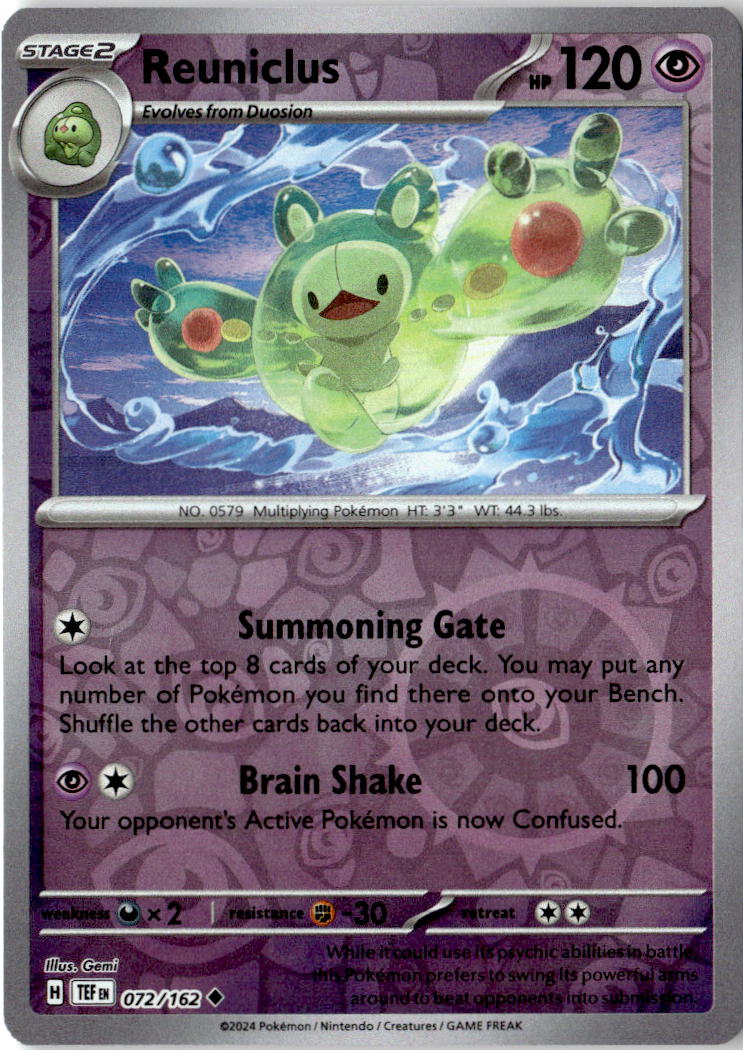 Front of Reuniclus 072/162 from Temporal Forces