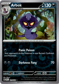Front of Arbok 101/162 from Temporal Forces