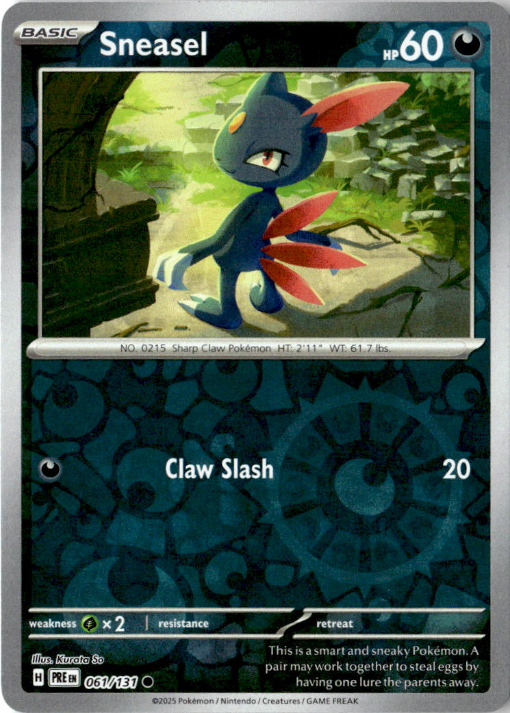 Front of Sneasel 061/131 from Prismatic Evolutions