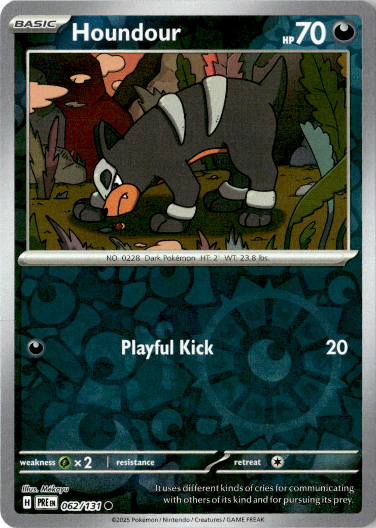 Front of Houndour 062/131 from Prismatic Evolutions