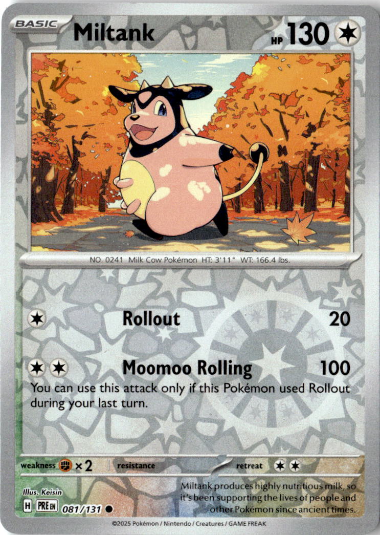 Front of Miltank 081/131 from Prismatic Evolutions