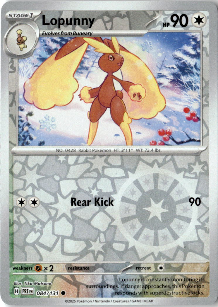 Front of Lopunny 084/131 from Prismatic Evolutions