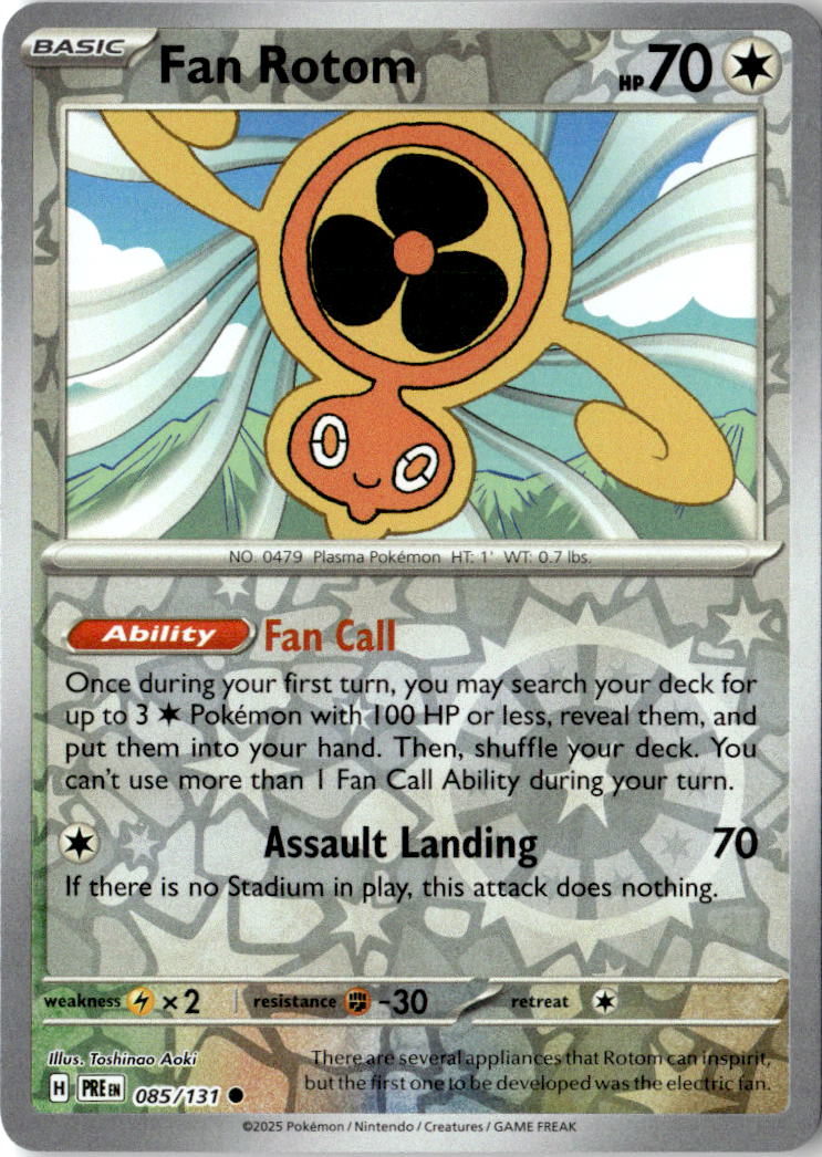 Front of Fan Rotom 085/131 from Prismatic Evolutions