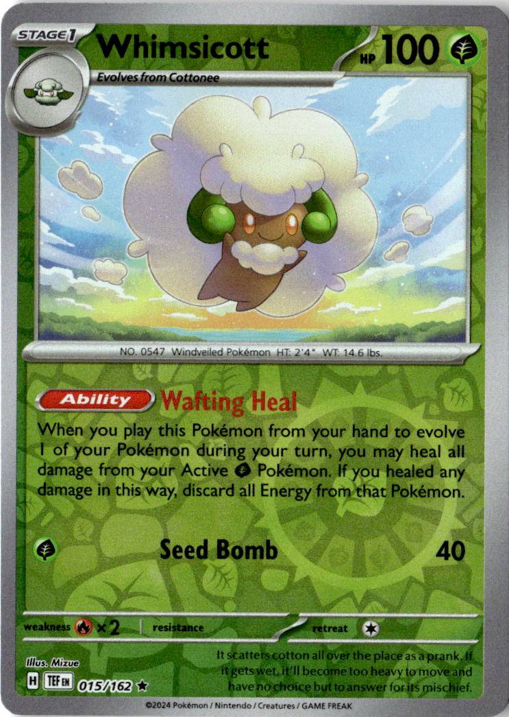 Front of Whimsicott 015/162 from Temporal Forces