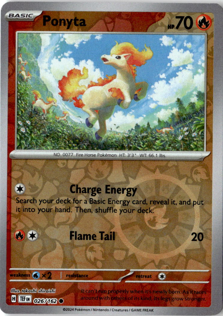Front of Ponyta 026/162 from Temporal Forces