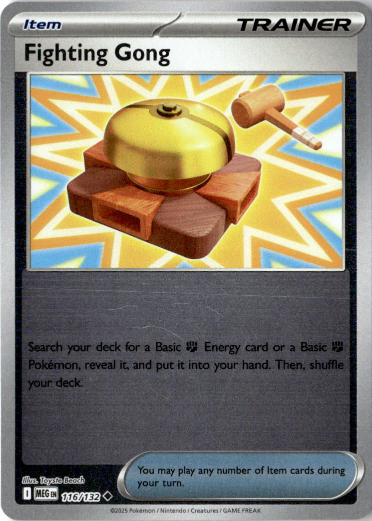 Front of Fighting Gong 116/132 from Mega Evolution