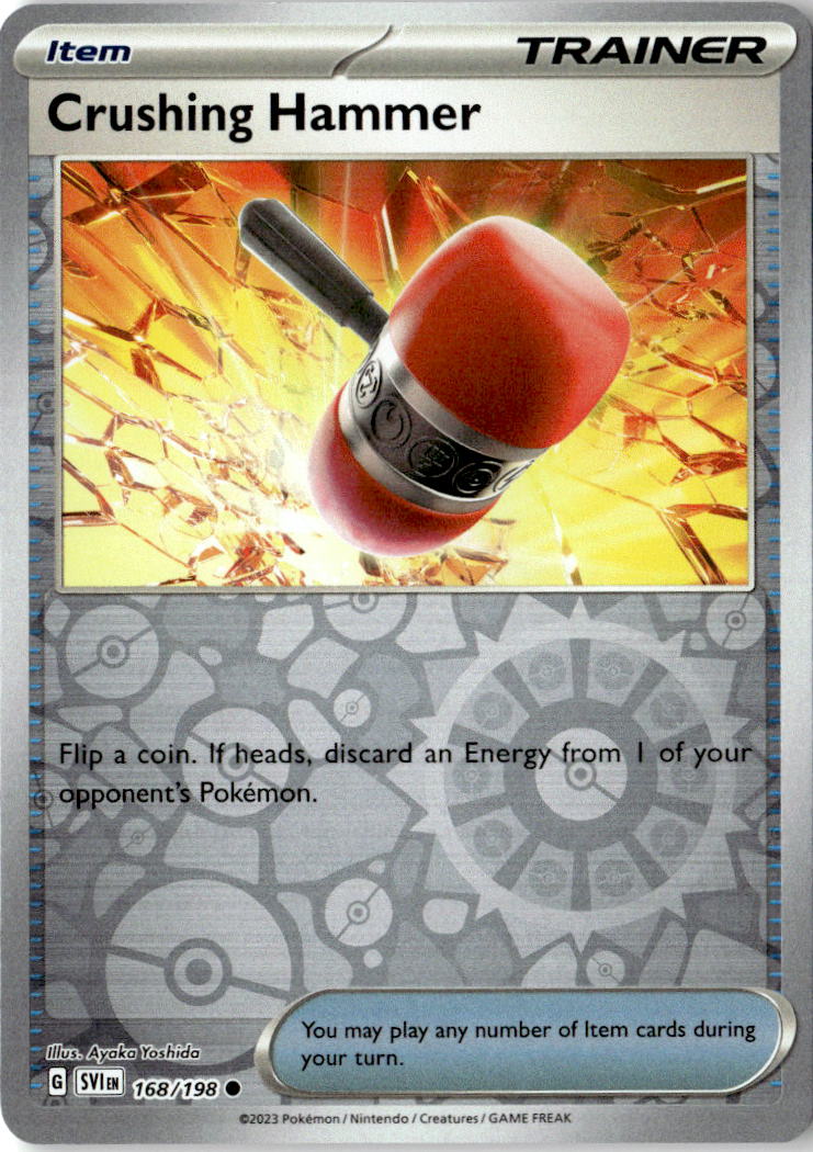Front of Crushing Hammer 168/198 from Scarlet & Violet Base Set