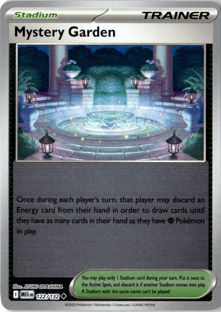 Front of Mystery Garden 122/132 from Mega Evolution