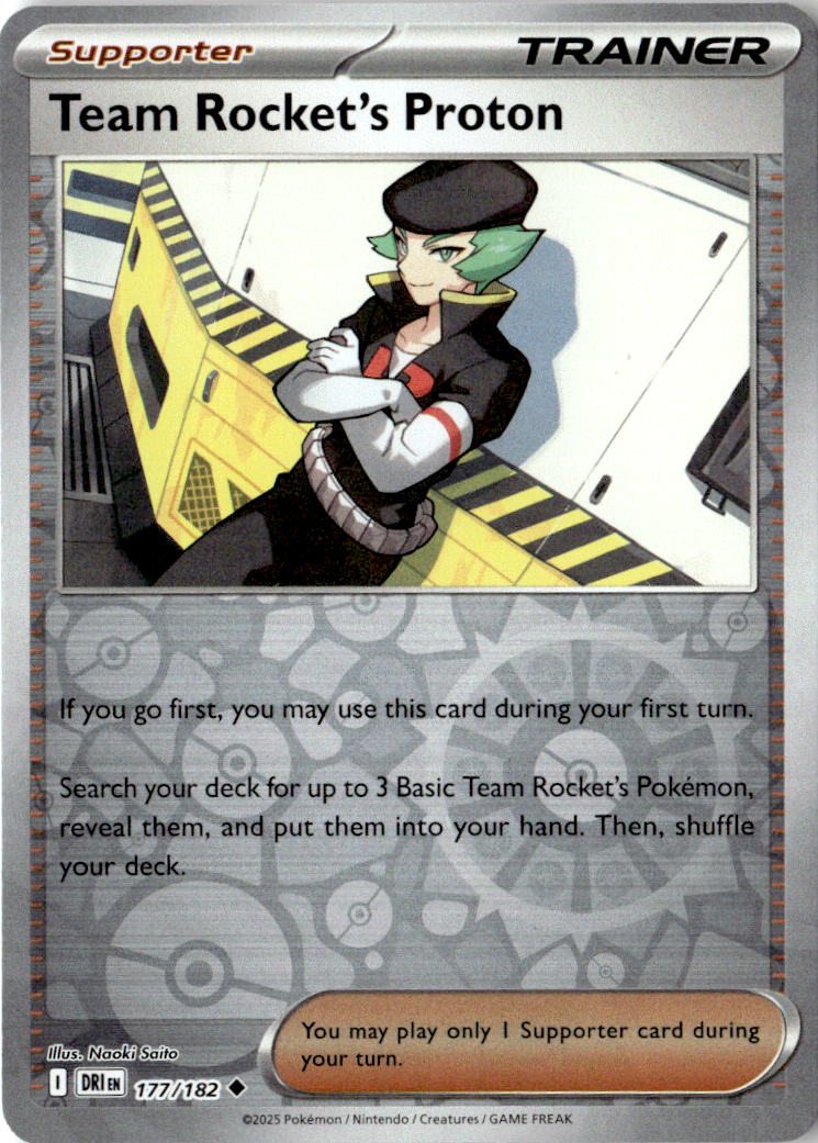 Front of Team Rocket's Proton 177/182 from Destined Rivals