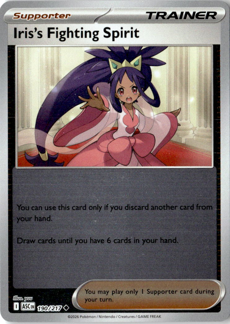 Front of Iris's Fighting Spirit 190/217 from Ascended Heroes