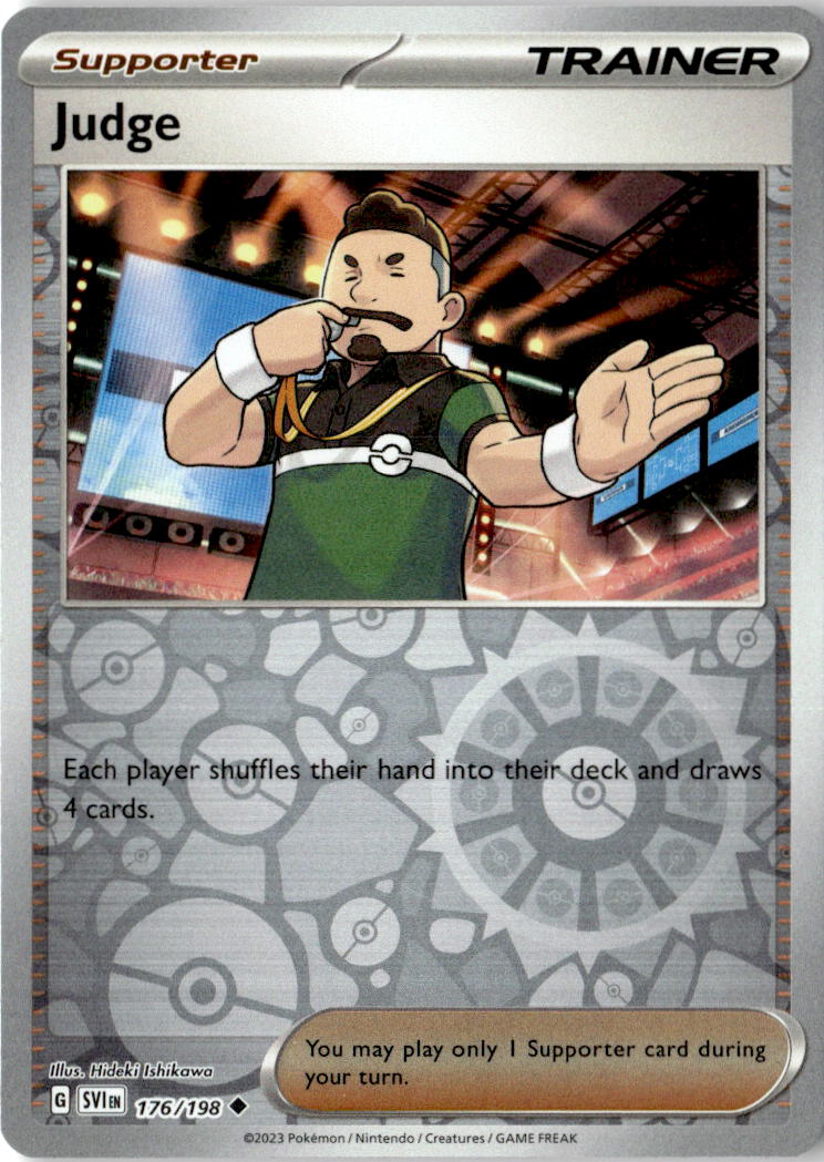 Front of Judge 176/198 from Scarlet & Violet Base Set